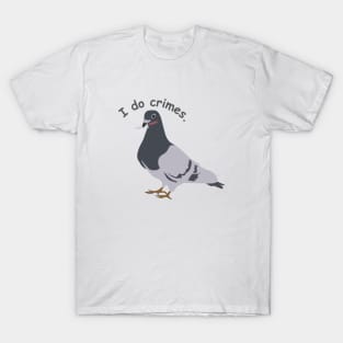 knife with pigeon - funny T-Shirt